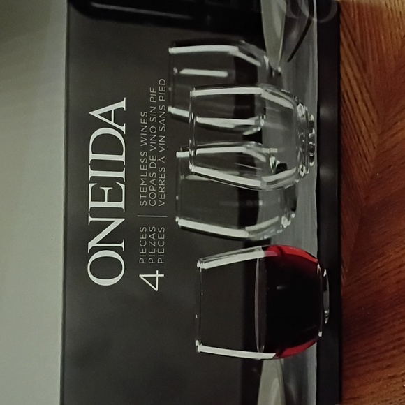 Oneida Clear Stemless Wine Glass Set - Picture 7 of 7